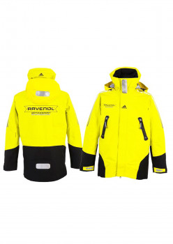 Куртка мужская желтая ADIDAS Gore-tex с логотипом RAVENOL