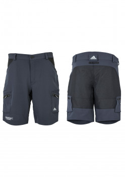 Шорты мужские 2 кармана на коленях темно-серые ADIDAS с логотипом RAVENOL